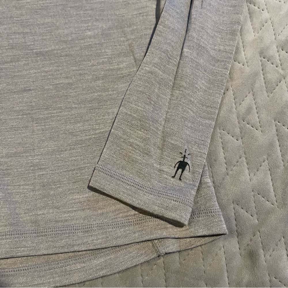 Smartwool 1/4 zip shirt mens medium‎ pre-owned condition gray - Picture 4 of 12